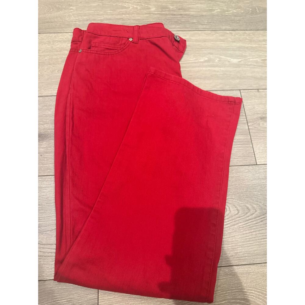 Bandolino Mandie Red Straight Leg Jeans Women’s Size 10 Stretch Denim Pants